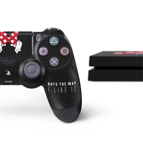 Disney Minnie Mouse Dots The Way PS4 Console and Controller Bundle Skin