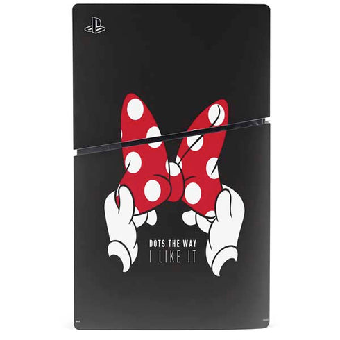 Disney Minnie Mouse Dots The Way PS5 Slim Digital Edition Console Skin