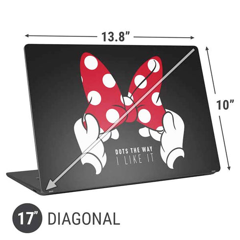 Disney Minnie Mouse Dots The Way Universal Laptop 17in (13.8 x 10in) Skin