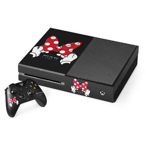 Disney Minnie Mouse Dots The Way Xbox One Console and Controller Bundle Skin