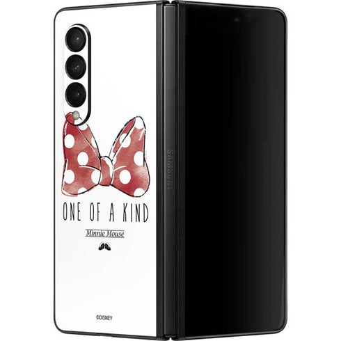 Disney Minnie Mouse One Of A Kind Bow Galaxy Z Fold3 5G Skin