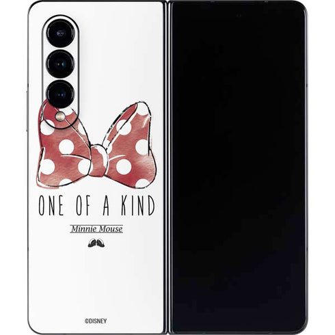 Disney Minnie Mouse One Of A Kind Bow Galaxy Z Fold4 5G Skin