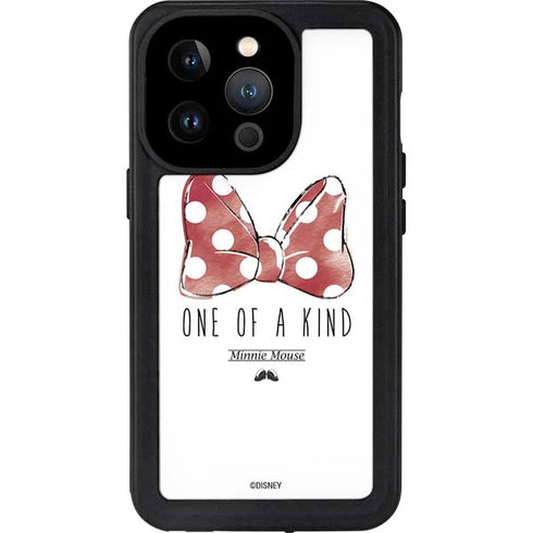 Disney Minnie Mouse One Of A Kind Bow iPhone 14 Pro Waterproof Case