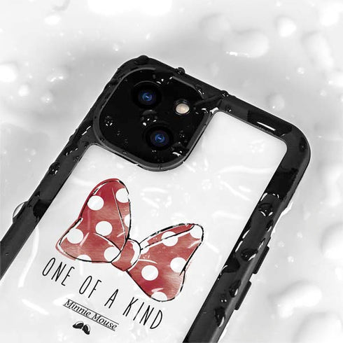 Disney Minnie Mouse One Of A Kind Bow iPhone 15 Waterproof Case