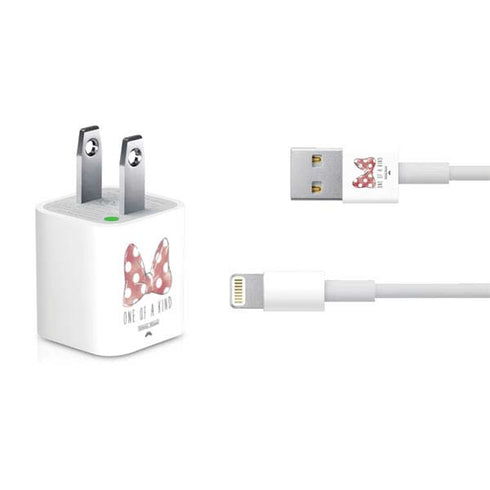 Disney Minnie Mouse One Of A Kind Bow iPhone Charger (5W USB) Skin