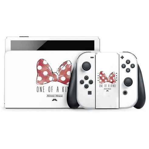Disney Minnie Mouse One Of A Kind Bow Nintendo Switch OLED (2021) Skin