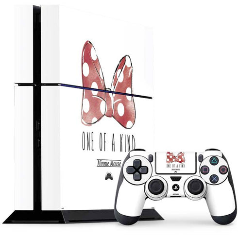 Disney Minnie Mouse One Of A Kind Bow PS4 Console and Controller Bundle Skin