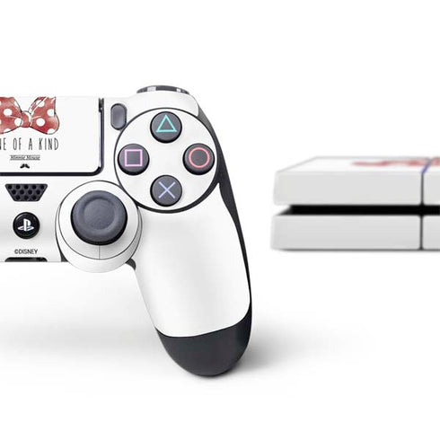 Disney Minnie Mouse One Of A Kind Bow PS4 Console and Controller Bundle Skin