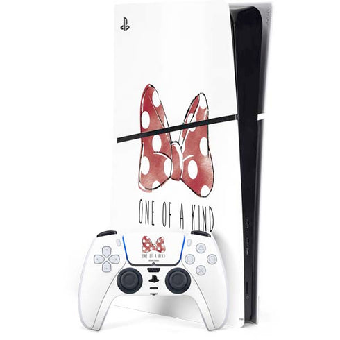 Disney Minnie Mouse One Of A Kind Bow PS5 Slim Digital Edition Bundle Skin