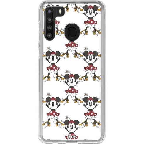 Disney Minnie Mouse Pattern Formation Galaxy A21 Clear Case
