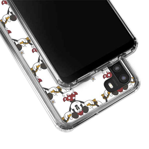 Disney Minnie Mouse Pattern Formation Galaxy A21 Clear Case