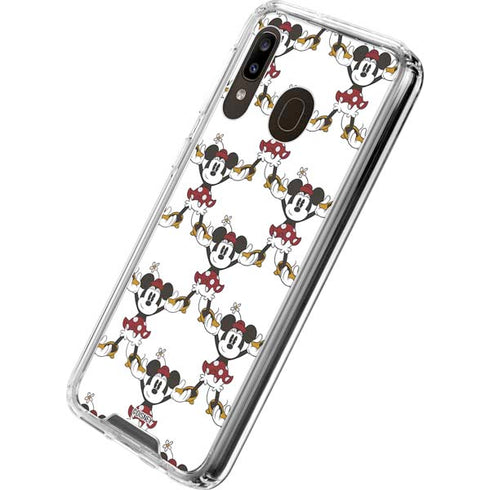 Disney Minnie Mouse Pattern Formation Galaxy A30 Clear Case