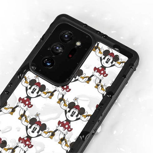 Disney Minnie Mouse Pattern Formation Galaxy Note20 Ultra 5G Waterproof Case