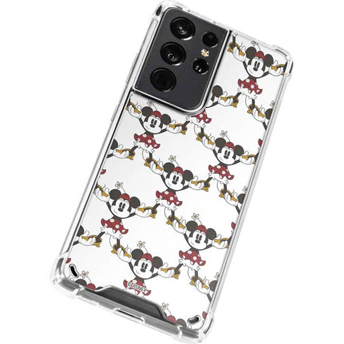 Disney Minnie Mouse Pattern Formation Galaxy S21 Ultra 5G Clear Case