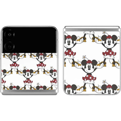 Disney Minnie Mouse Pattern Formation Galaxy Z Flip4 5G Skin