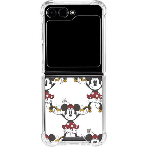 Disney Minnie Mouse Pattern Formation Galaxy Z Flip5 5G Clear Case