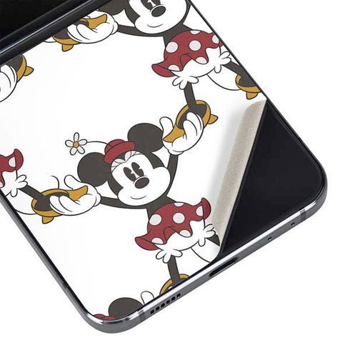 Disney Minnie Mouse Pattern Formation Galaxy Z Flip5 5G Skin