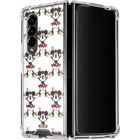 Disney Minnie Mouse Pattern Formation Galaxy Z Fold4 5G Clear Case