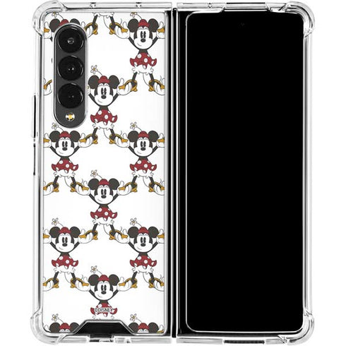 Disney Minnie Mouse Pattern Formation Galaxy Z Fold4 5G Clear Case