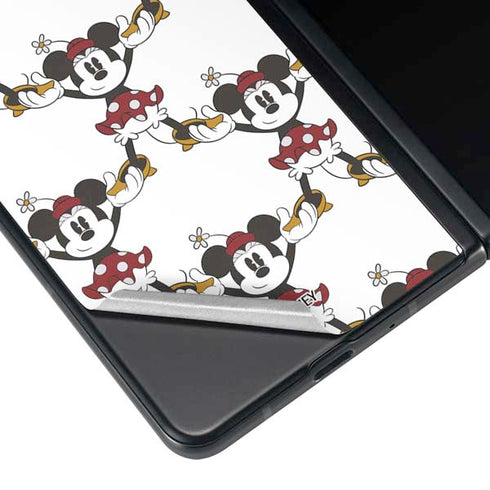 Disney Minnie Mouse Pattern Formation Galaxy Z Fold4 5G Skin