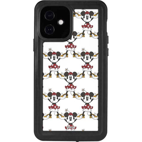 Disney Minnie Mouse Pattern Formation iPhone 12 Waterproof Case