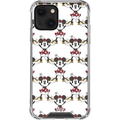 Disney Minnie Mouse Pattern Formation iPhone 13 Mini Clear Case