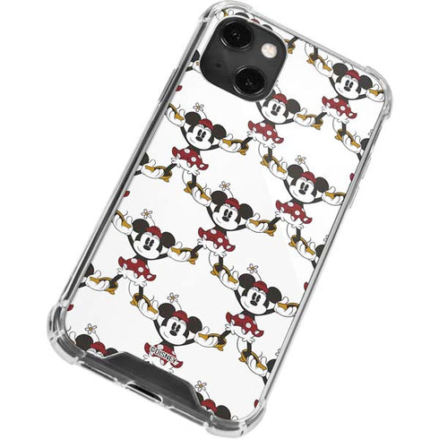 Disney Minnie Mouse Pattern Formation iPhone 13 Mini Clear Case
