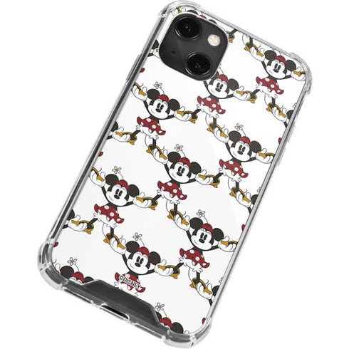 Disney Minnie Mouse Pattern Formation iPhone 15 Plus Clear Case