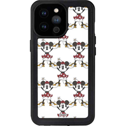 Disney Minnie Mouse Pattern Formation iPhone 14 Pro Max Waterproof Case