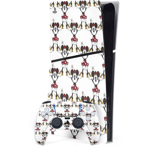 Disney Minnie Mouse Pattern Formation PS5 Slim Digital Edition Console Skin