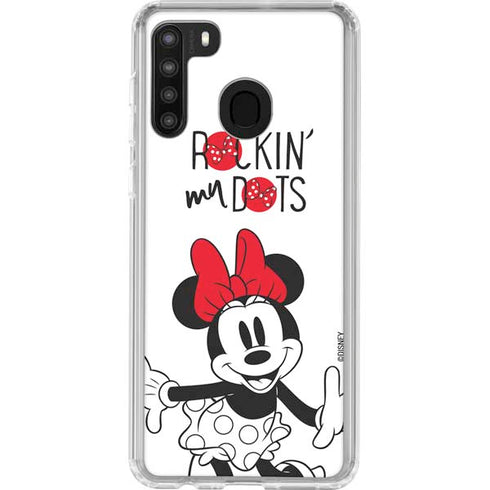 Disney Minnie Mouse Rockin My Dots Galaxy A21 Clear Case