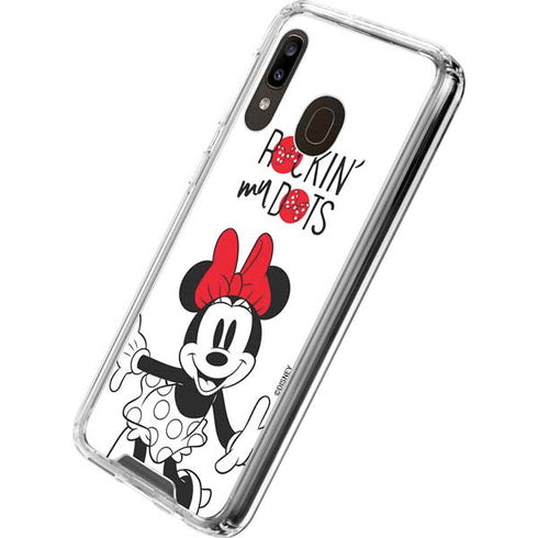 Disney Minnie Mouse Rockin My Dots Galaxy A30 Clear Case