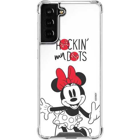 Disney Minnie Mouse Rockin My Dots Galaxy S21 FE Clear Case
