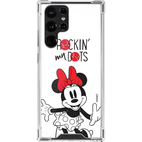 Disney Minnie Mouse Rockin My Dots Galaxy S22 Ultra Clear Case