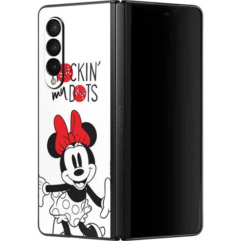 Disney Minnie Mouse Rockin My Dots Galaxy Z Fold3 5G Skin