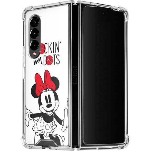 Disney Minnie Mouse Rockin My Dots Galaxy Z Fold4 5G Clear Case