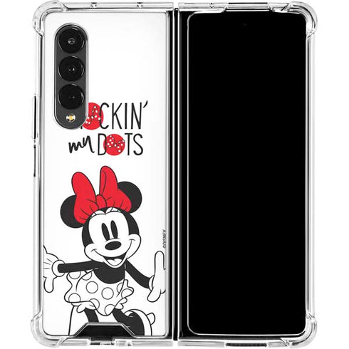 Disney Minnie Mouse Rockin My Dots Galaxy Z Fold4 5G Clear Case