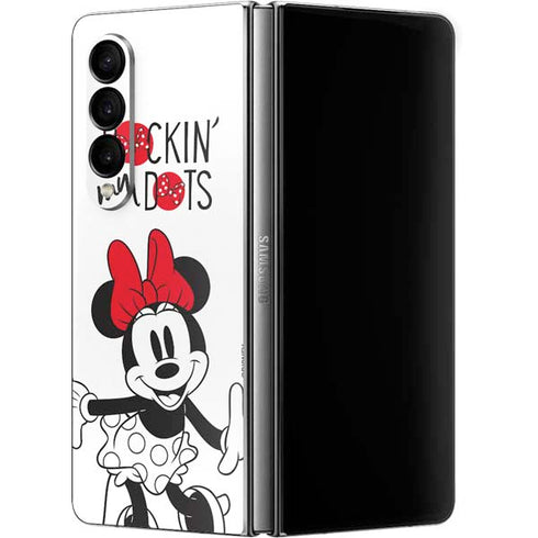 Disney Minnie Mouse Rockin My Dots Galaxy Z Fold4 5G Skin