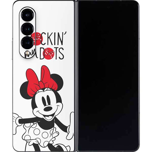 Disney Minnie Mouse Rockin My Dots Galaxy Z Fold4 5G Skin