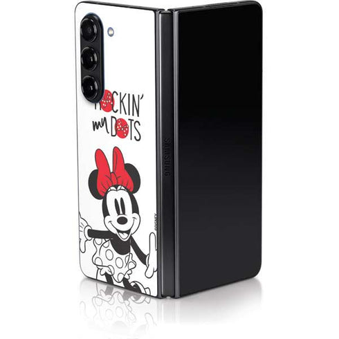Disney Minnie Mouse Rockin My Dots Galaxy Z Fold5 5G Skin