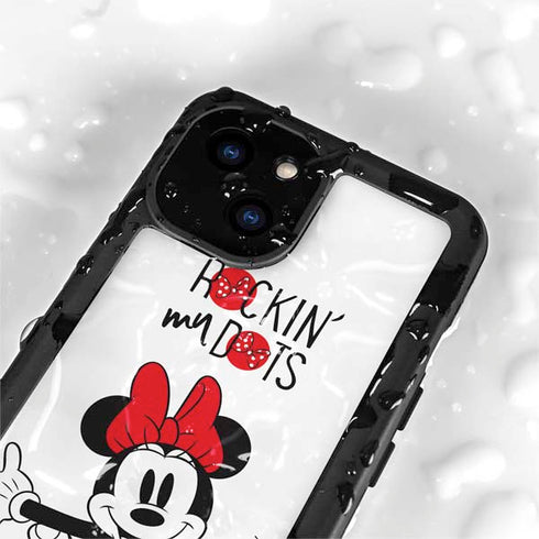 Disney Minnie Mouse Rockin My Dots iPhone 13 Mini Waterproof Case