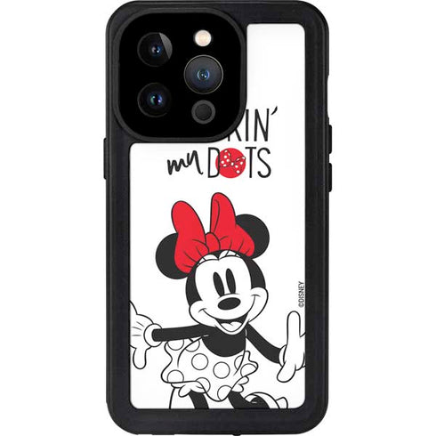 Disney Minnie Mouse Rockin My Dots iPhone 14 Pro Waterproof Case