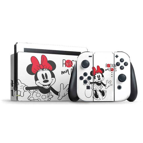 Disney Minnie Mouse Rockin My Dots Nintendo Switch Bundle Skin
