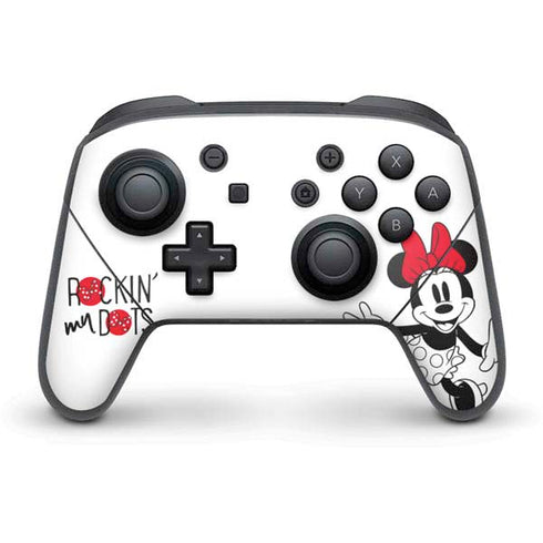 Disney Minnie Mouse Rockin My Dots Nintendo Switch Pro Controller Skin