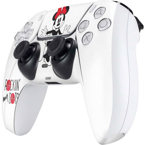 Disney Minnie Mouse Rockin My Dots PS5 Controller Skin