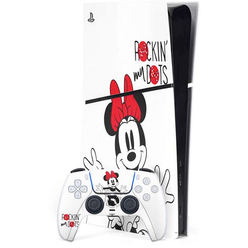 Disney Minnie Mouse Rockin My Dots PS5 Slim Digital Edition Bundle Skin