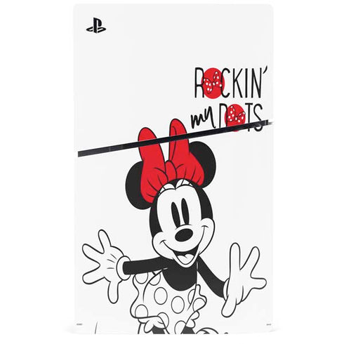 Disney Minnie Mouse Rockin My Dots PS5 Slim Digital Edition Console Skin