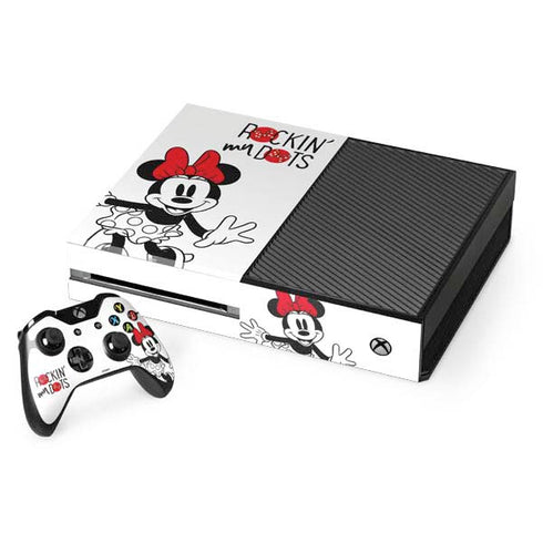 Disney Minnie Mouse Rockin My Dots Xbox One Console and Controller Bundle Skin