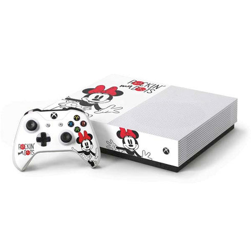 Disney Minnie Mouse Rockin My Dots Xbox One S All-Digital Edition Bundle Skin