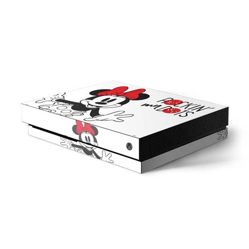Disney Minnie Mouse Rockin My Dots Xbox One X Console Skin